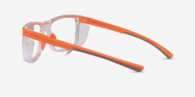 Ignite Orange Clear PlasticEyeglass Frames from EyeBuyDirect, Side View