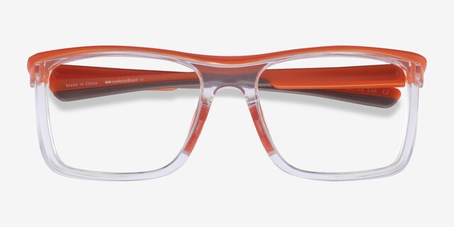 Ignite Orange Clear PlasticEyeglass Frames from EyeBuyDirect, Closed View