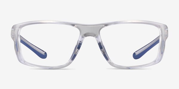 Buff Clear Blue Plastic Eyeglass Frames