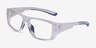 Buff Clear Blue PlasticEyeglass Frames from EyeBuyDirect, Angle View