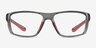Buff Clear Gray Red PlasticEyeglass Frames from EyeBuyDirect, Front View