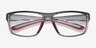 Buff Clear Gray Red PlasticEyeglass Frames from EyeBuyDirect, Closed View