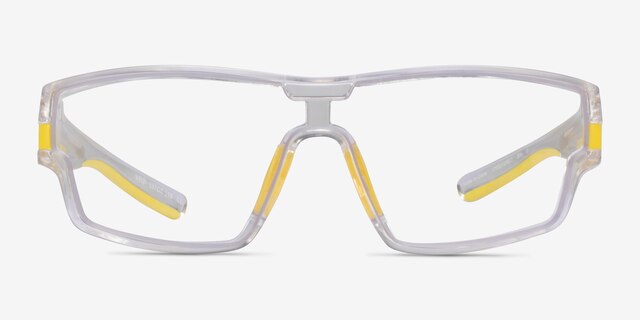 Weld Clear Yellow PlasticEyeglass Frames from EyeBuyDirect, Front View