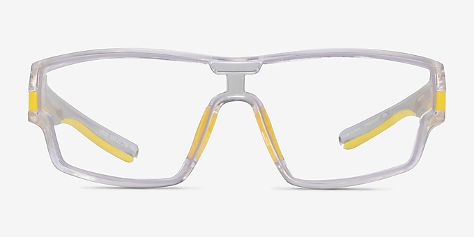 Weld Clear Yellow Plastic Eyeglass Frames