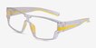 Weld Clear Yellow PlasticEyeglass Frames from EyeBuyDirect, Angle View