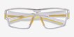 Weld Clear Yellow PlasticEyeglass Frames from EyeBuyDirect, Closed View