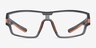 Weld Clear Gray Orange PlasticEyeglass Frames from EyeBuyDirect, Front View