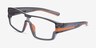 Weld Clear Gray Orange PlasticEyeglass Frames from EyeBuyDirect, Angle View
