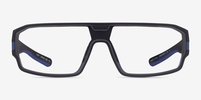 Dust Black Navy PlasticEyeglass Frames from EyeBuyDirect, Front View