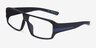 Dust Black Navy PlasticEyeglass Frames from EyeBuyDirect, Angle View