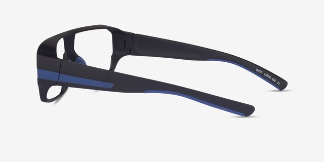 Dust Black Navy PlasticEyeglass Frames from EyeBuyDirect, Side View