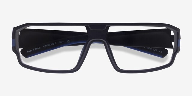 Dust Black Navy PlasticEyeglass Frames from EyeBuyDirect, Closed View