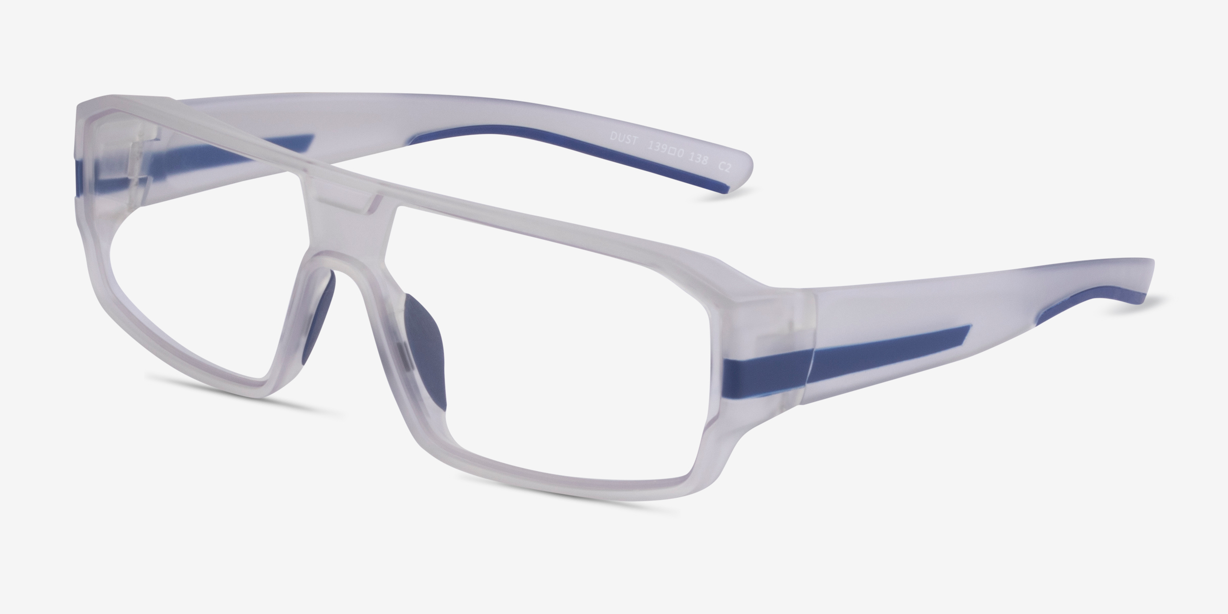 Dust Rectangle Clear Navy Full Rim Eyeglasses | Eyebuydirect