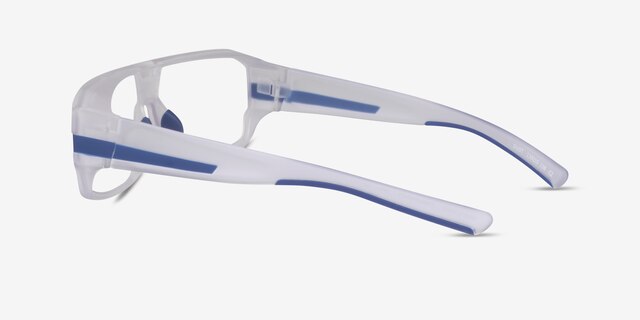 Dust Clear Navy PlasticEyeglass Frames from EyeBuyDirect, Side View