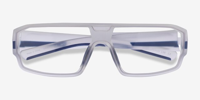 Dust Clear Navy PlasticEyeglass Frames from EyeBuyDirect, Closed View