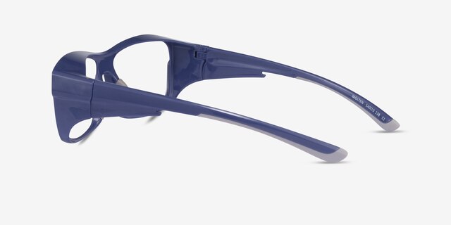 Molten Navy Gray PlasticEyeglass Frames from EyeBuyDirect, Side View
