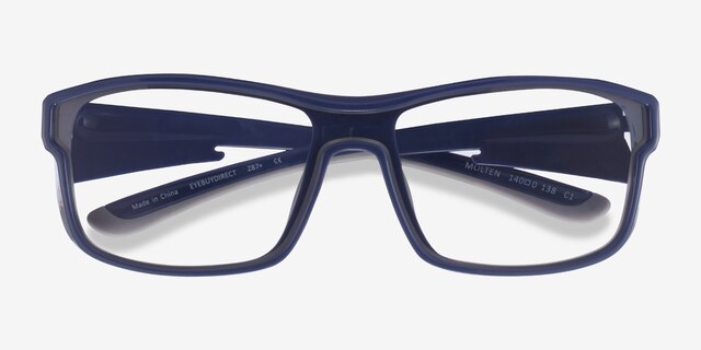 Molten Navy Gray PlasticEyeglass Frames from EyeBuyDirect, Closed View