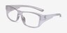 Molten Clear Gray PlasticEyeglass Frames from EyeBuyDirect, Angle View