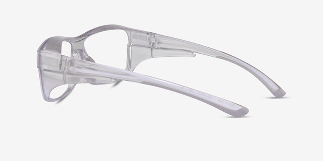 Molten Clear Gray PlasticEyeglass Frames from EyeBuyDirect, Side View