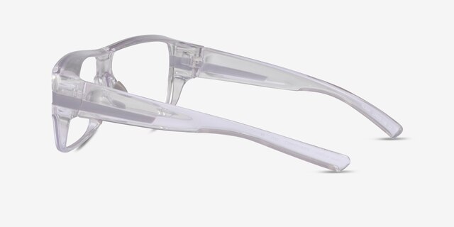 Flash Clear Gray PlasticEyeglass Frames from EyeBuyDirect, Side View