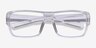 Flash Clear Gray PlasticEyeglass Frames from EyeBuyDirect, Closed View
