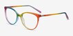 Positivity Rainbow PlasticEyeglass Frames from EyeBuyDirect, Angle View