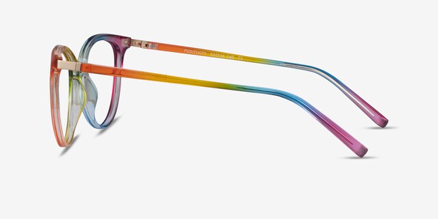 Positivity Rainbow PlasticEyeglass Frames from EyeBuyDirect, Side View