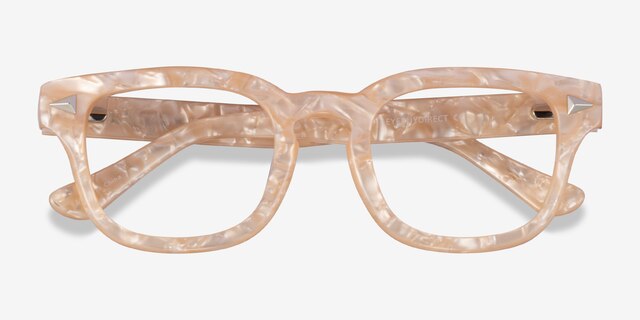 Aglow Champagne AcetateEyeglass Frames from EyeBuyDirect, Closed View