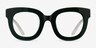 Astra Dark Green White AcetateEyeglass Frames from EyeBuyDirect, Front View