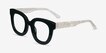 Astra Dark Green White AcetateEyeglass Frames from EyeBuyDirect, Angle View