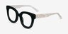 Astra Dark Green White AcetateEyeglass Frames from EyeBuyDirect, Angle View