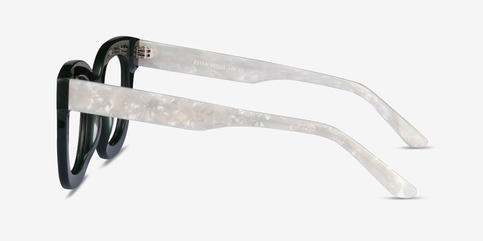 Astra Dark Green White Acetate Eyeglass Frames from EyeBuyDirect