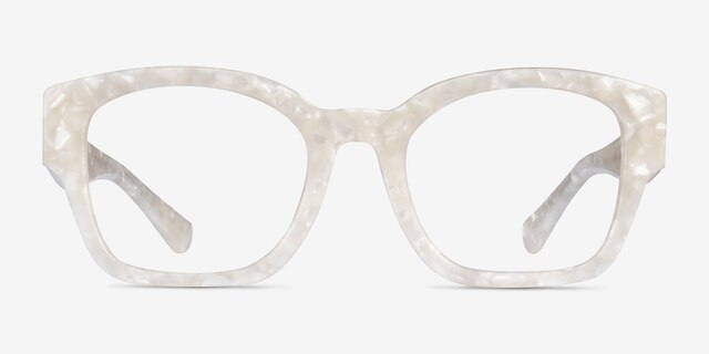 Proxima White AcetateEyeglass Frames from EyeBuyDirect, Front View