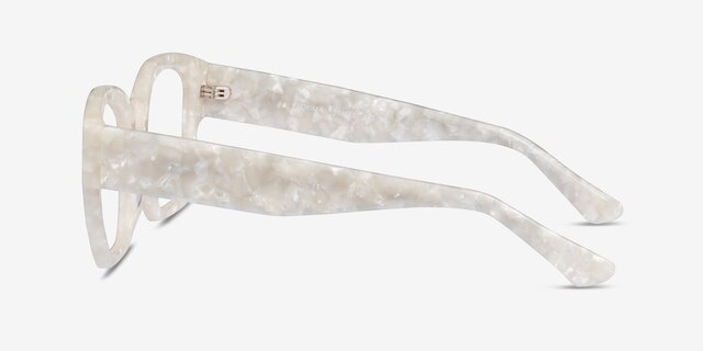 Proxima White AcetateEyeglass Frames from EyeBuyDirect, Side View