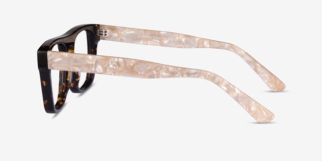 Fluoresce Tortoise Champagne AcetateEyeglass Frames from EyeBuyDirect, Side View