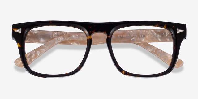 Fluoresce Tortoise Champagne AcetateEyeglass Frames from EyeBuyDirect, Closed View