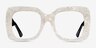 Spacey White AcetateEyeglass Frames from EyeBuyDirect, Front View