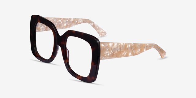 Spacey Tortoise AcetateEyeglass Frames from EyeBuyDirect, Angle View