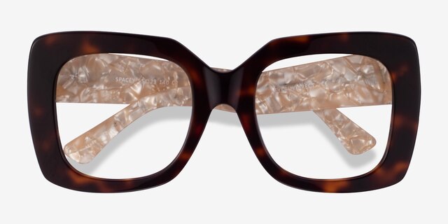 Spacey Tortoise AcetateEyeglass Frames from EyeBuyDirect, Closed View