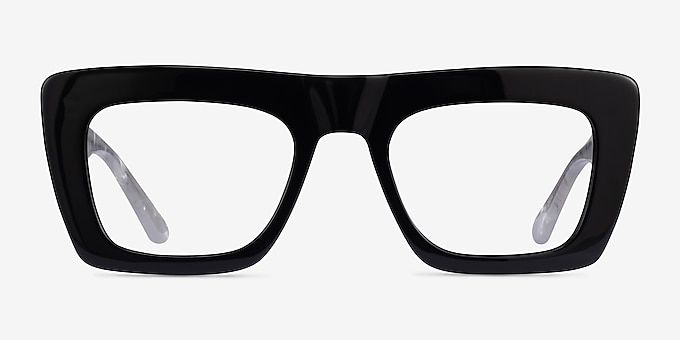 Planetary Black Gray Acetate Eyeglass Frames