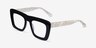 Planetary Dark Green White AcetateEyeglass Frames from EyeBuyDirect, Angle View
