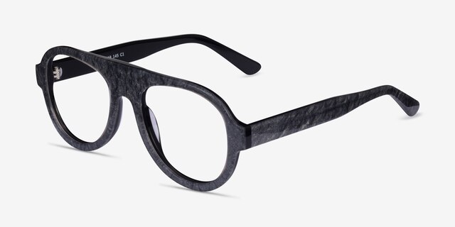 Revel Shiny Gray AcetateEyeglass Frames from EyeBuyDirect, Angle View