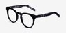 Lush Black Floral AcetateEyeglass Frames from EyeBuyDirect, Angle View
