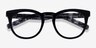 Lush Black Floral AcetateEyeglass Frames from EyeBuyDirect, Closed View
