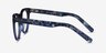 Lush Cear Blue Floral AcétateMontures de lunettes de vue d'EyeBuyDirect, Vue de Côté