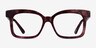 Boheme Shiny Red Floral AcetateEyeglass Frames from EyeBuyDirect, Front View