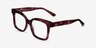Boheme Shiny Red Floral AcetateEyeglass Frames from EyeBuyDirect, Angle View