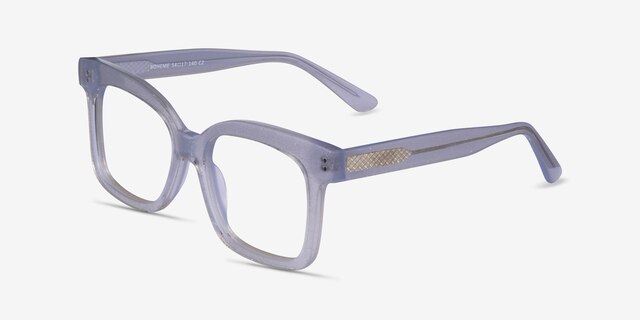 Boheme Shiny Gray AcetateEyeglass Frames from EyeBuyDirect, Angle View