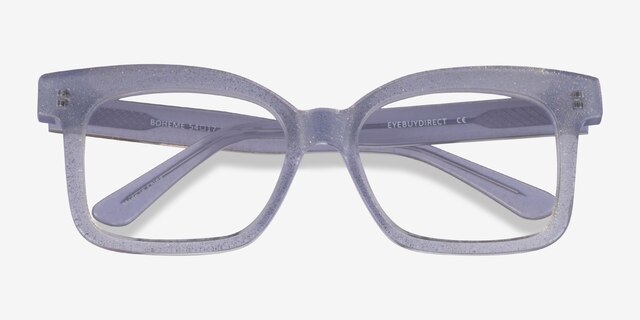 Boheme Shiny Gray AcetateEyeglass Frames from EyeBuyDirect, Closed View