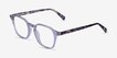 Hopkins Clear Purple Floral AcetateEyeglass Frames from EyeBuyDirect, Angle View
